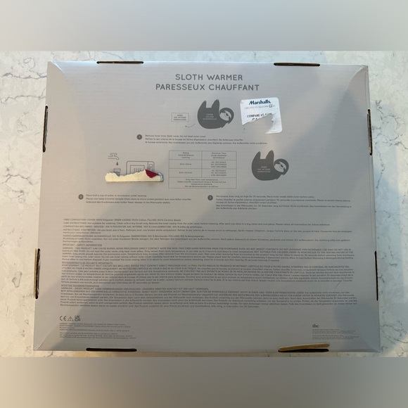 Sloth Plush Animal Heatable Pillow Warmer Beauty Collective Tiny Love & Carry - Picture 2 of 3